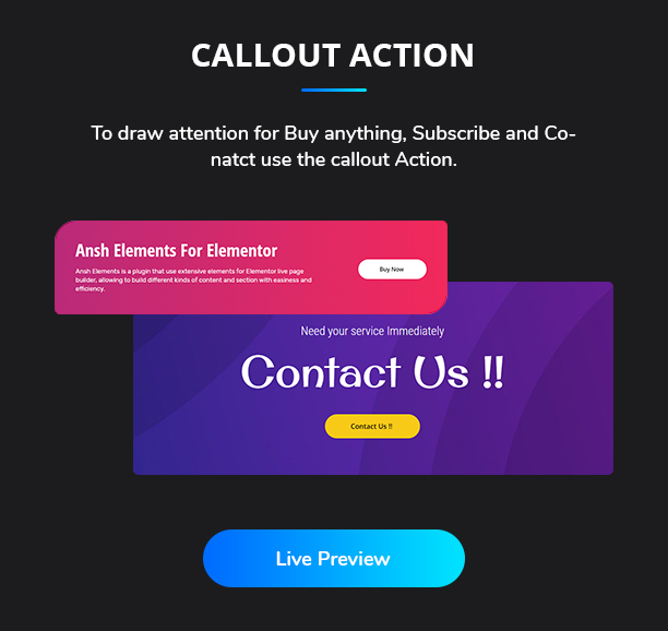 Call-to-Action Ansh Elements