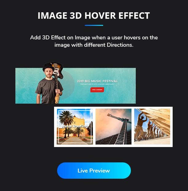 Image 3D Hover Effect Ansh Elements